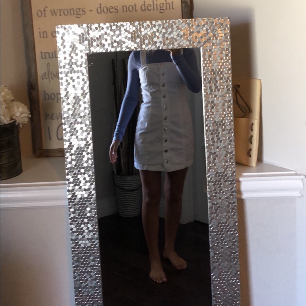 White overall dress